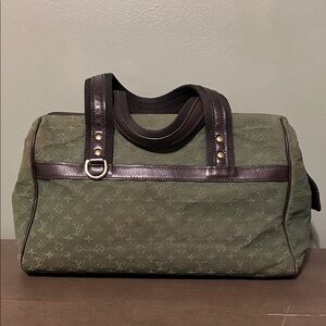 Louis Vuitton Olive Monogram Duffel Boston Bag